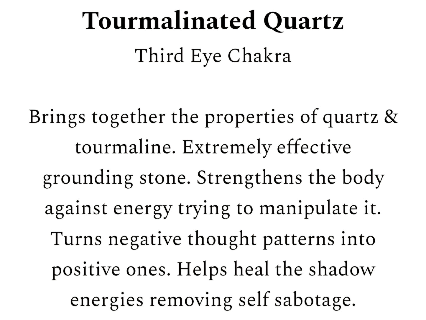 Tourminulated Quartz Chip