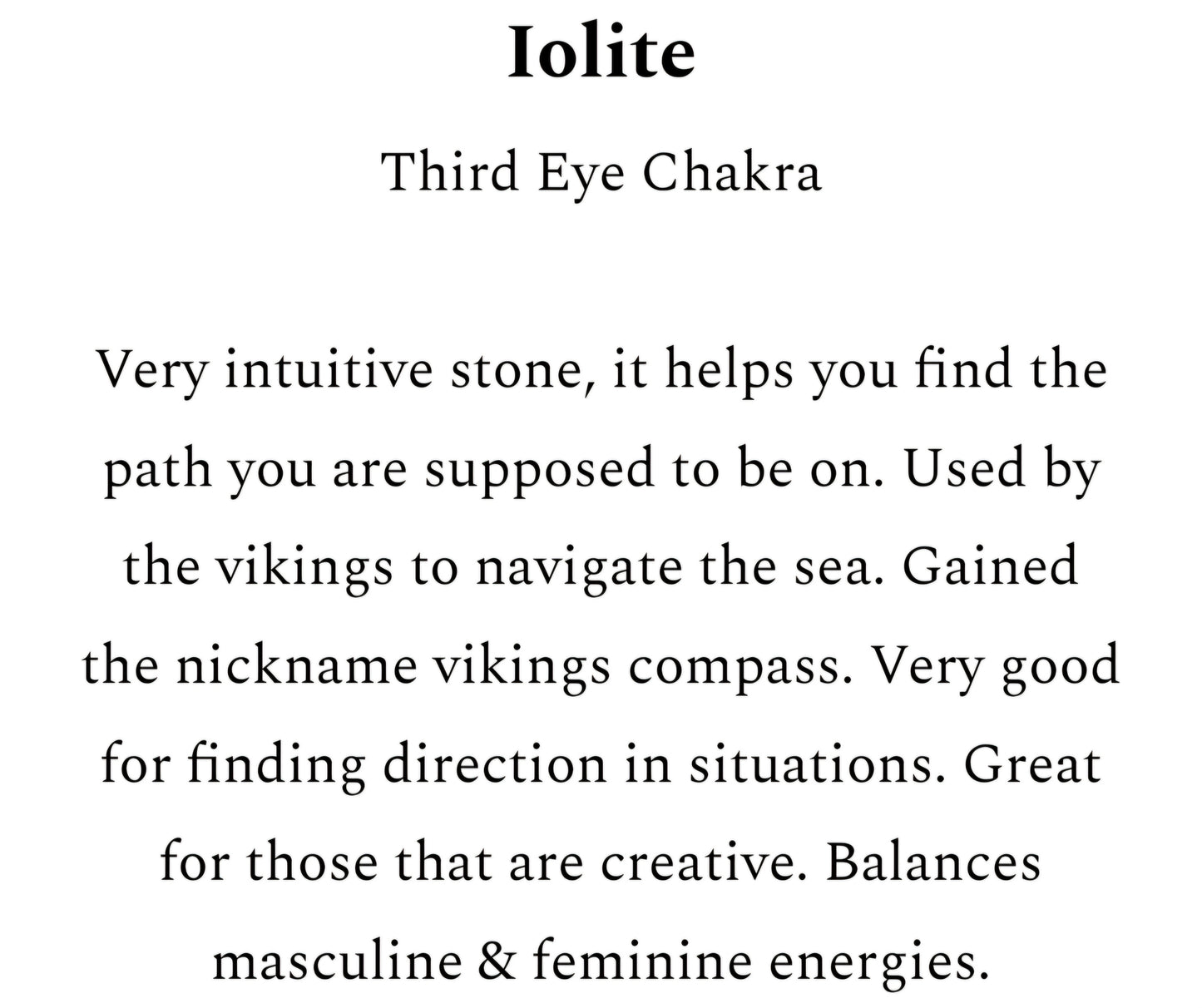 Iolite Chip