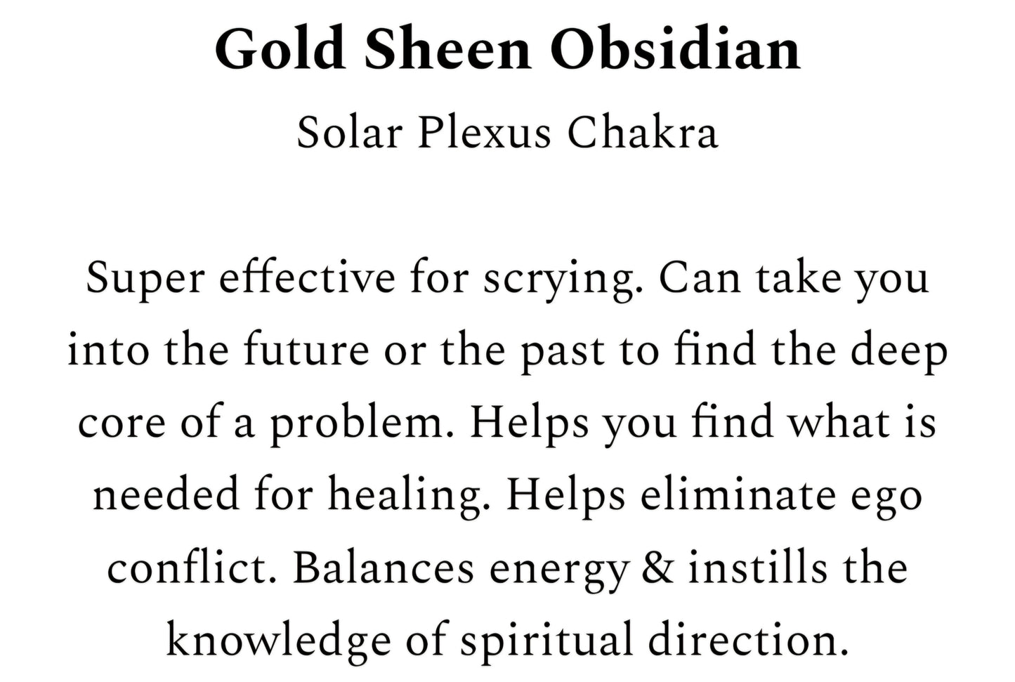 Golden Sheen Obsidian Chip